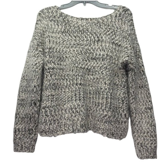 ASTR SWEATER ROUND NECK CROP TOP WOMEN GRAY SIZE XS - Picture 4 of 13